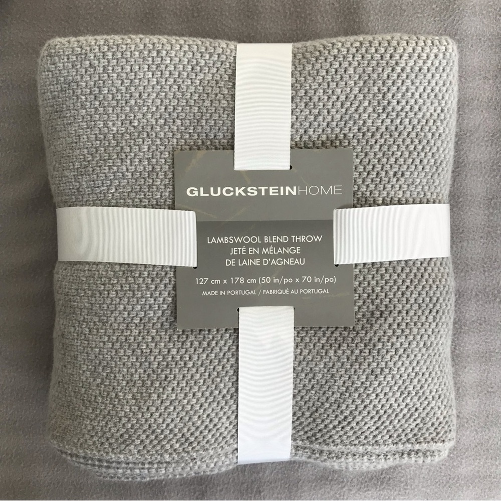 Gluckstein Home Lambswool Blend Knit Throw
